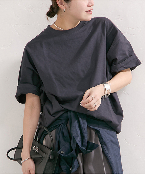 JOURNAL STANDARD（ジャーナルスタンダード）の「《追加》タックスウェットTシャツ（Tシャツ/カットソー・レディース・ホワイト/Red/ブラック系その他/ブラウン系その他・FREE）」の2枚目の写真