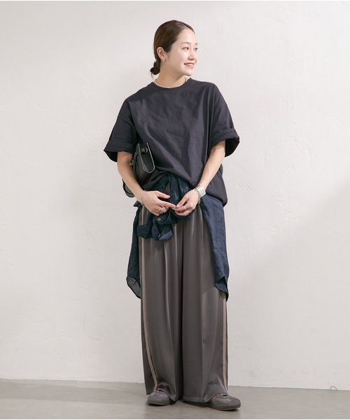 JOURNAL STANDARD（ジャーナルスタンダード）の「《追加》タックスウェットTシャツ（Tシャツ/カットソー・レディース・ホワイト/Red/ブラック系その他/ブラウン系その他・FREE）」の5枚目の写真