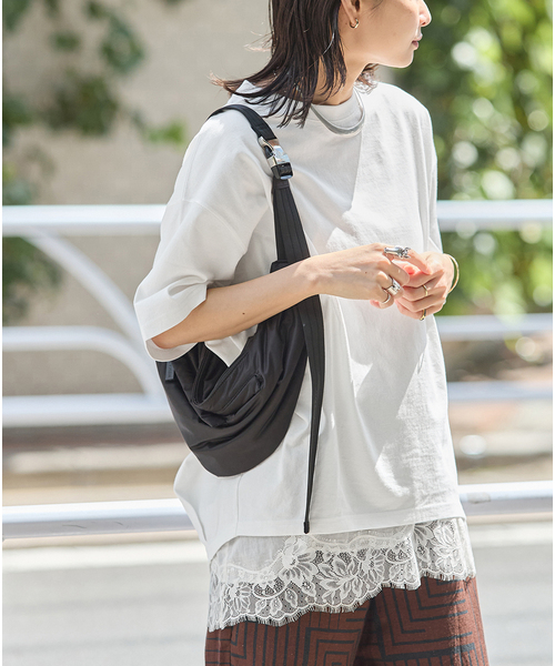 JOURNAL STANDARD（ジャーナルスタンダード）の「《追加》タックスウェットTシャツ（Tシャツ/カットソー・レディース・ホワイト/Red/ブラック系その他/ブラウン系その他・FREE）」の7枚目の写真