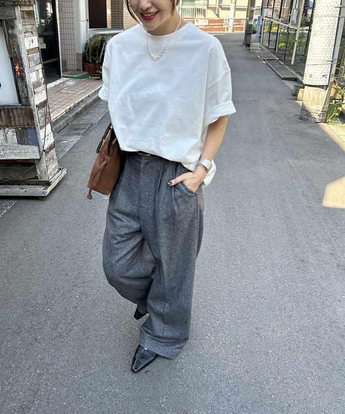 JOURNAL STANDARD（ジャーナルスタンダード）の「《追加》タックスウェットTシャツ（Tシャツ/カットソー・レディース・ホワイト/Red/ブラック系その他/ブラウン系その他・FREE）」の10枚目の写真