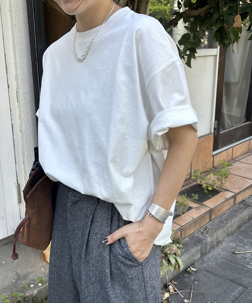 JOURNAL STANDARD（ジャーナルスタンダード）の「《追加》タックスウェットTシャツ（Tシャツ/カットソー・レディース・ホワイト/Red/ブラック系その他/ブラウン系その他・FREE）」の11枚目の写真