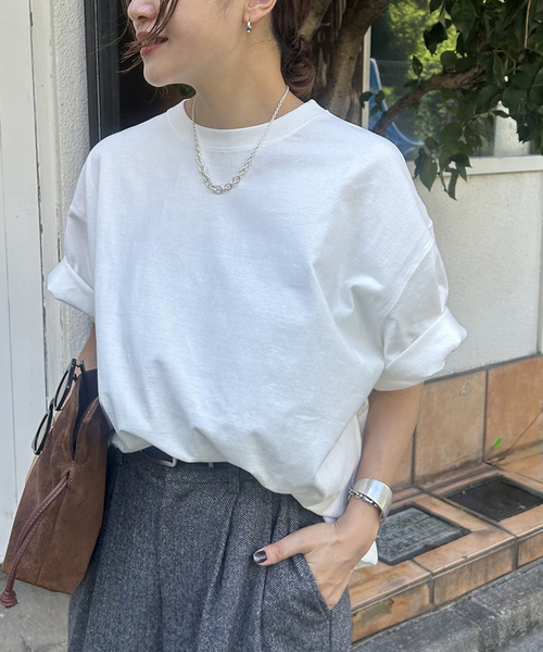 JOURNAL STANDARD（ジャーナルスタンダード）の「《追加》タックスウェットTシャツ（Tシャツ/カットソー・レディース・ホワイト/Red/ブラック系その他/ブラウン系その他・FREE）」の15枚目の写真