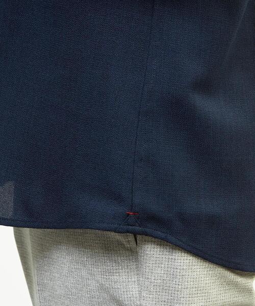 MEN'S MELROSE（メンズメルローズ）の「リフラックスバスケットワンピースカラー7分袖シャツ（シャツ/ブラウス・メンズ・グレイッシュベージュ/ネイビー/ブラウン・2/4/3）」の10枚目の写真