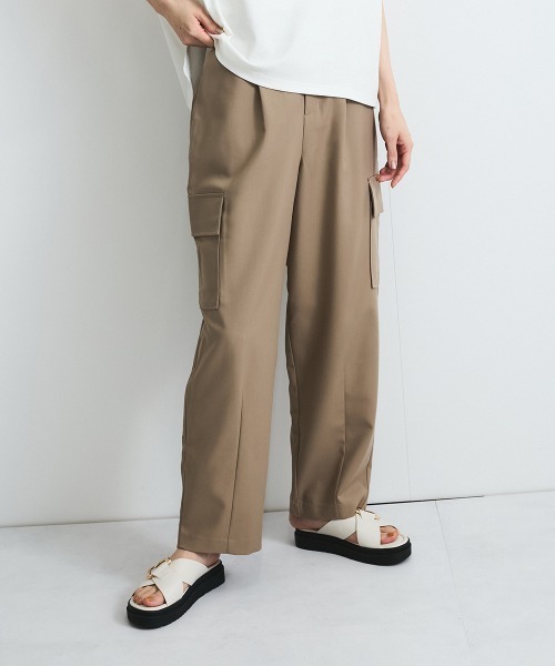 VICKY（ビッキー）の「ストレッチカーゴパンツ≪手洗い可能≫（カーゴパンツ・レディース・ブルー/ブラウン・M）」の3枚目の写真