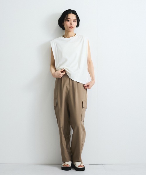 VICKY（ビッキー）の「ストレッチカーゴパンツ≪手洗い可能≫（カーゴパンツ・レディース・ブルー/ブラウン・M）」の4枚目の写真