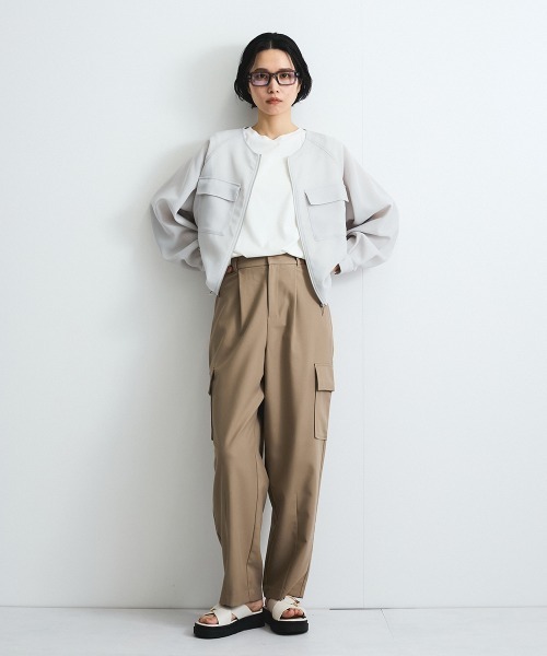 VICKY（ビッキー）の「ストレッチカーゴパンツ≪手洗い可能≫（カーゴパンツ・レディース・ブルー/ブラウン・M）」の6枚目の写真