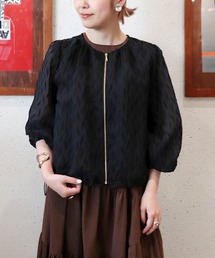 check stand collar blouson / チェックスタンドカラーブルゾン