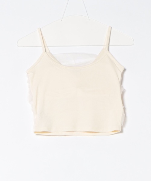 merrylatte（メリーラテ）の「カップ付きレイヤードチュールキャミソール（キャミソール・レディース・ベージュ・MEDIUM）」の20枚目の写真