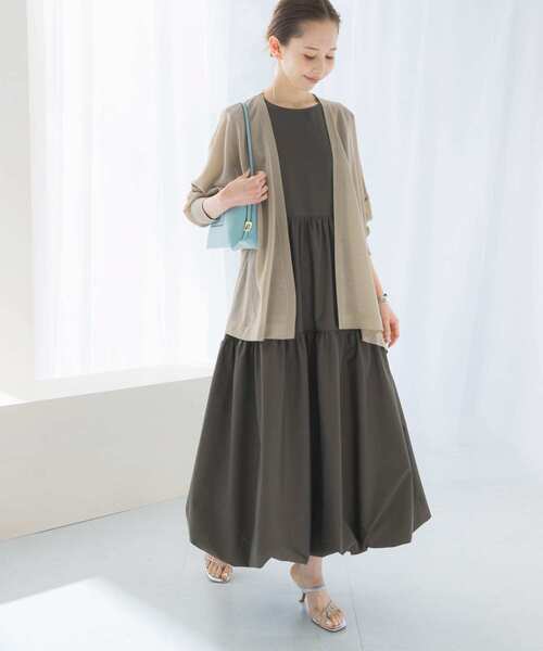 URBAN RESEARCH ROSSO WOMEN(アーバンリサーチ ロッソ)の「ミドルシアーカーディガン(カーディガン/ボレロ・レディース・ベージュ/グレー/ブラック・FREE)」の15枚目の写真