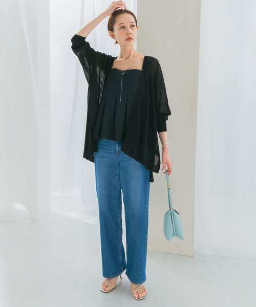 URBAN RESEARCH ROSSO WOMEN(アーバンリサーチ ロッソ)の「ミドルシアーカーディガン(カーディガン/ボレロ・レディース・ベージュ/グレー/ブラック・FREE)」の18枚目の写真