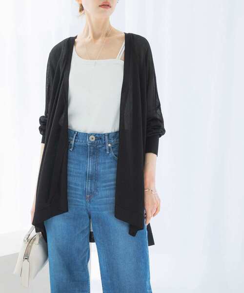 URBAN RESEARCH ROSSO WOMEN(アーバンリサーチ ロッソ)の「ミドルシアーカーディガン(カーディガン/ボレロ・レディース・ベージュ/グレー/ブラック・FREE)」の20枚目の写真