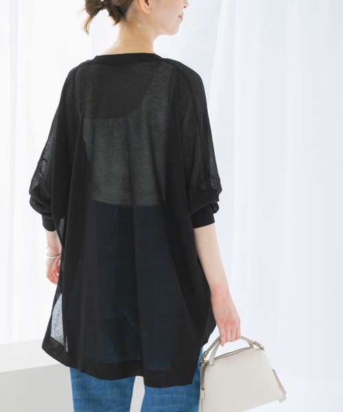 URBAN RESEARCH ROSSO WOMEN(アーバンリサーチ ロッソ)の「ミドルシアーカーディガン(カーディガン/ボレロ・レディース・ベージュ/グレー/ブラック・FREE)」の21枚目の写真