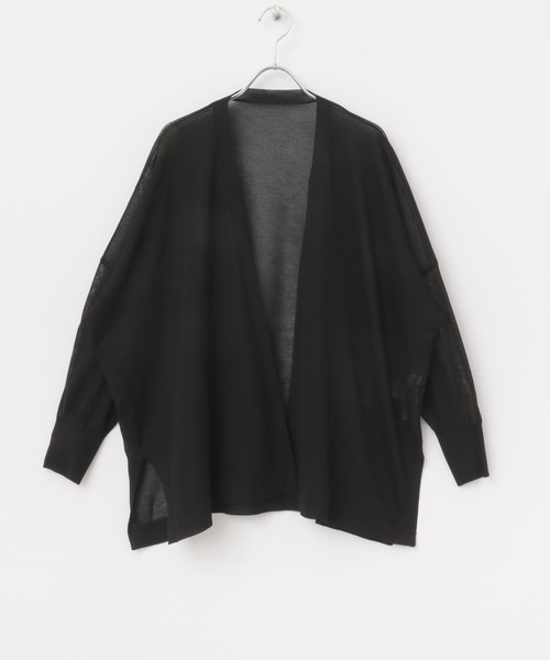 URBAN RESEARCH ROSSO WOMEN(アーバンリサーチ ロッソ)の「ミドルシアーカーディガン(カーディガン/ボレロ・レディース・ベージュ/グレー/ブラック・FREE)」の6枚目の写真