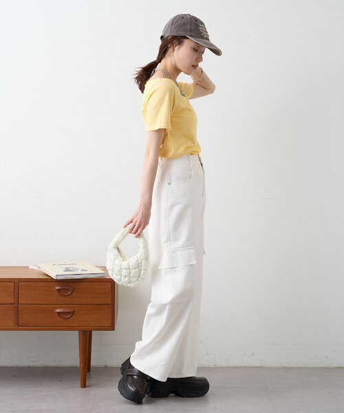 【こももページ】ALPHA &JOURNAL STANDRDパンツ セール】レースサイドキリカフレアパンツ（その他パンツ