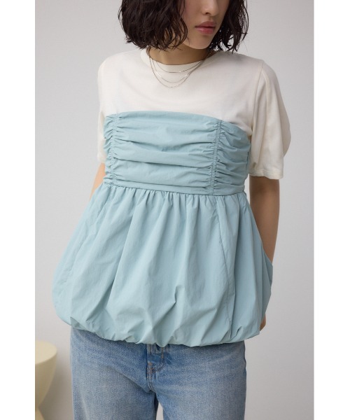 セール】ペプラムバルーントップス（Tシャツ/カットソー）｜AZUL BY