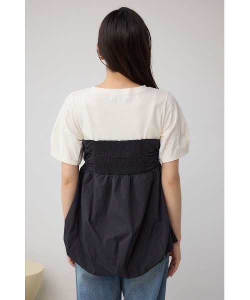 AZUL by moussy(アズールバイマウジー)の「ペプラムバルーントップス(Tシャツ/カットソー・レディース・ライトグリーン/グレー/ブラック・SMALL/MEDIUM)」の9枚目の写真