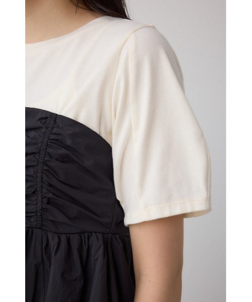 AZUL by moussy(アズールバイマウジー)の「ペプラムバルーントップス(Tシャツ/カットソー・レディース・ライトグリーン/グレー/ブラック・SMALL/MEDIUM)」の12枚目の写真