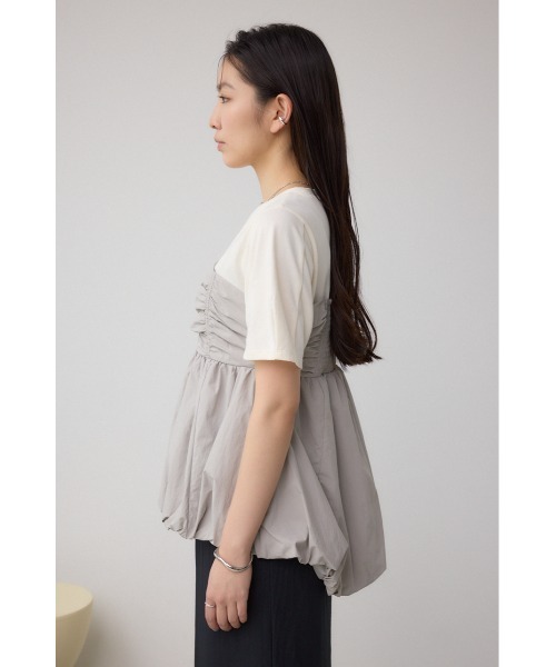 AZUL by moussy(アズールバイマウジー)の「ペプラムバルーントップス(Tシャツ/カットソー・レディース・ライトグリーン/グレー/ブラック・SMALL/MEDIUM)」の18枚目の写真