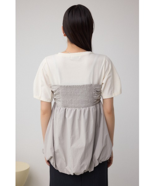 AZUL by moussy(アズールバイマウジー)の「ペプラムバルーントップス(Tシャツ/カットソー・レディース・ライトグリーン/グレー/ブラック・SMALL/MEDIUM)」の19枚目の写真