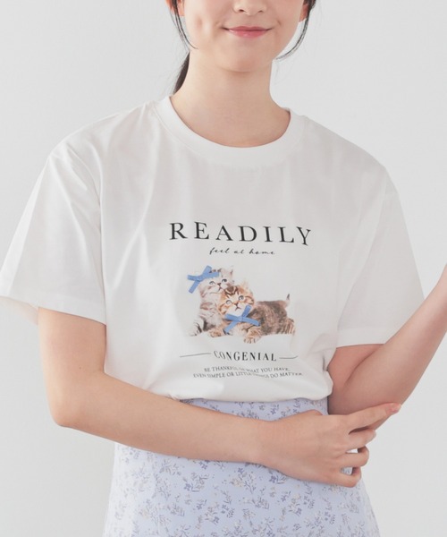 セール】【UVカット】ネコプリントTシャツ（Tシャツ