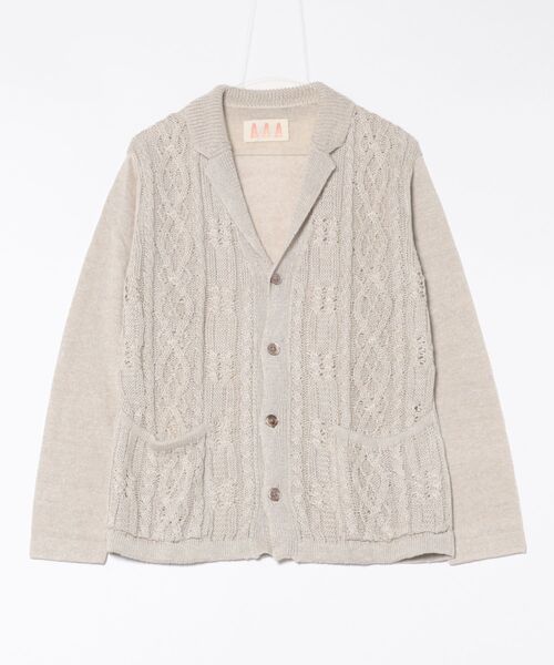 KATO`（カトー）の「【Ca】【it】【KATO(カトー)】１８３　エリツキカーディガン（カーディガン/ボレロ・メンズ・ネイビー/ナチュラル・M/S/L）」の2枚目の写真