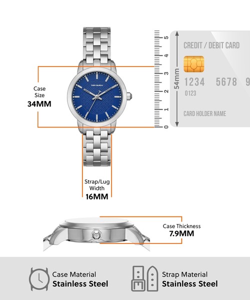 TORY BURCH(トリーバーチ)の「トリーバーチ 腕時計 レディース アナログ ステンレス TBW1058(アナログ腕時計・レディース・シルバー・FREE)」の2枚目の写真