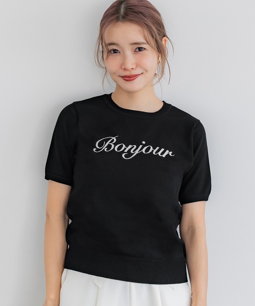 【CITYBREEZE】★MIYEON着用・人気商品★ロゴ刺繍ゴル ニット セール】6Gコードロゴ刺繍ニットプルオーバー（ニット/セーター