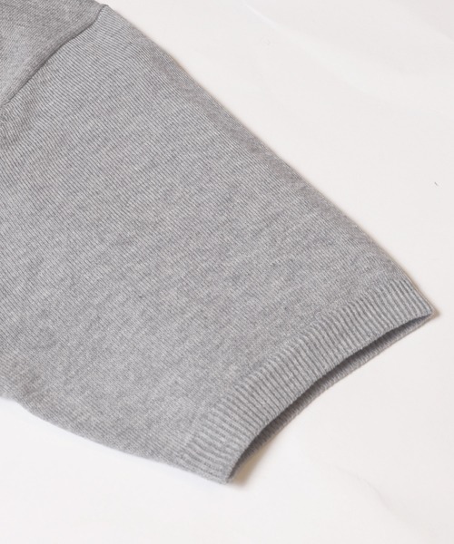 セール】シャリ感レーヨンロゴ刺繍ニット（ニット/セーター