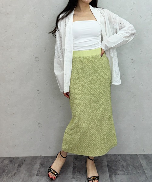 Per sist ence(パーシエンス)の「ポコポコIラインスカート(スカート・レディース・アイボリー/ブラック/ブラウン/グリーン・ONE SIZE)」の12枚目の写真