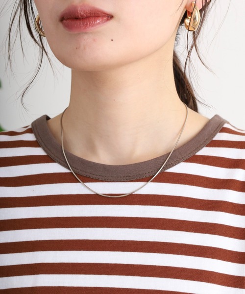 tシャツ EMAGO 配色切替えチュニック レディース EMAGO 配色切替えチュニック（Tシャツ/カットソー）｜Emago