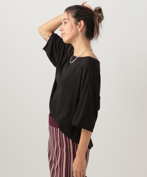 BAYFLOW（ベイフロー）の「[さらりとした肌触り]16ゲージニットプルオーバー（ニット/セーター・レディース・ラベンダー/ブラック/グレイッシュベージュ・FREE）」の22枚目の写真