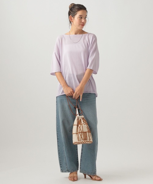 BAYFLOW（ベイフロー）の「[さらりとした肌触り]16ゲージニットプルオーバー（ニット/セーター・レディース・ラベンダー/ブラック/グレイッシュベージュ・FREE）」の21枚目の写真