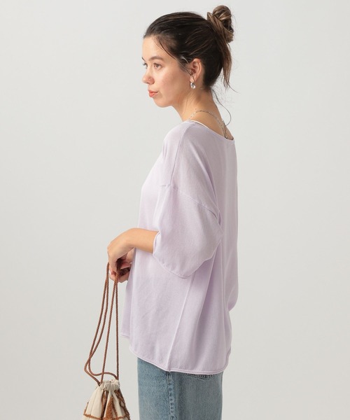 BAYFLOW（ベイフロー）の「[さらりとした肌触り]16ゲージニットプルオーバー（ニット/セーター・レディース・ラベンダー/ブラック/グレイッシュベージュ・FREE）」の19枚目の写真