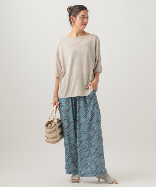 BAYFLOW（ベイフロー）の「[さらりとした肌触り]16ゲージニットプルオーバー（ニット/セーター・レディース・ラベンダー/ブラック/グレイッシュベージュ・FREE）」の18枚目の写真