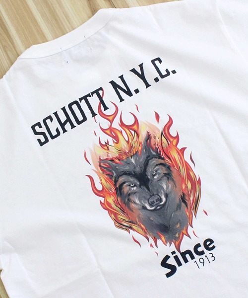 schott（ショット）の「T-SHIRT FIREWOLF（Tシャツ/カットソー