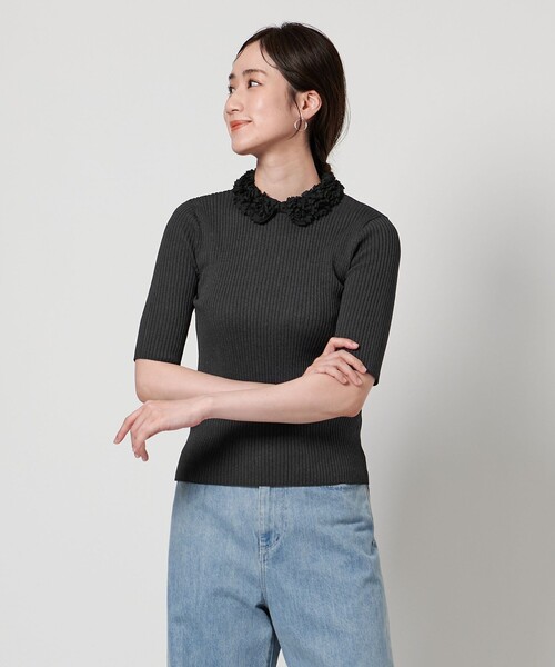 ニット セーター レディ フラワー チュール ニット レディース UNITED ARROWS レディ フラワー チュール ニット - ファッション
