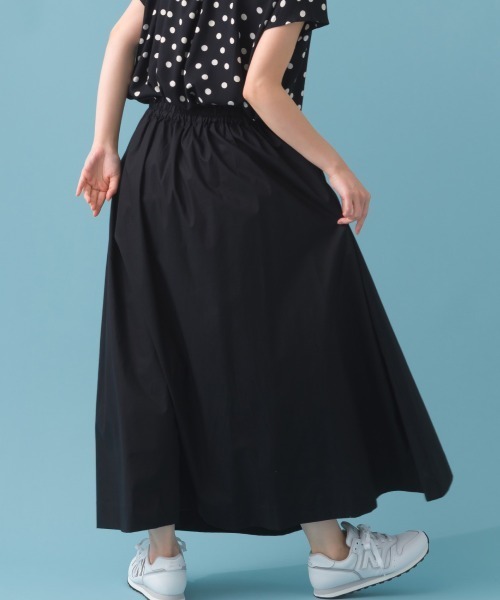 OMNES（オムネス）の「コットンポプリンギャザースカート（スカート・レディース・ベージュ/ブルー/イエロー/ブラック/モカ・MEDIUM/LARGE）」の8枚目の写真