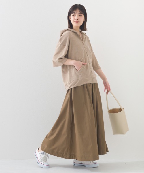 OMNES（オムネス）の「コットンポプリンギャザースカート（スカート・レディース・ベージュ/ブルー/イエロー/ブラック/モカ・MEDIUM/LARGE）」の14枚目の写真