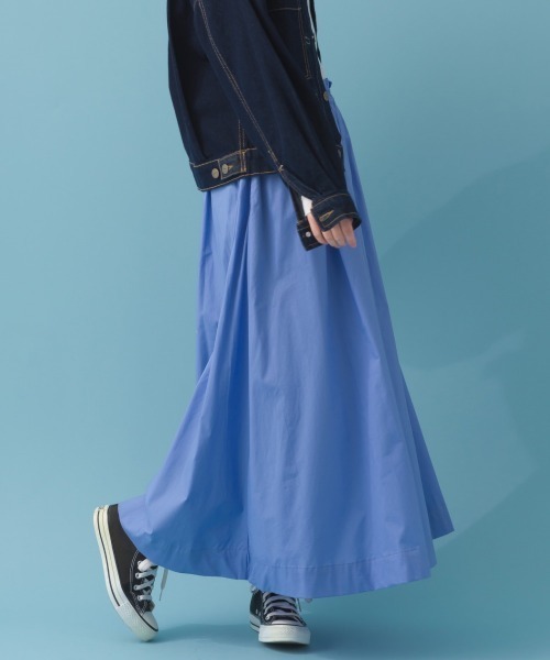 OMNES（オムネス）の「コットンポプリンギャザースカート（スカート・レディース・ベージュ/ブルー/イエロー/ブラック/モカ・MEDIUM/LARGE）」の22枚目の写真