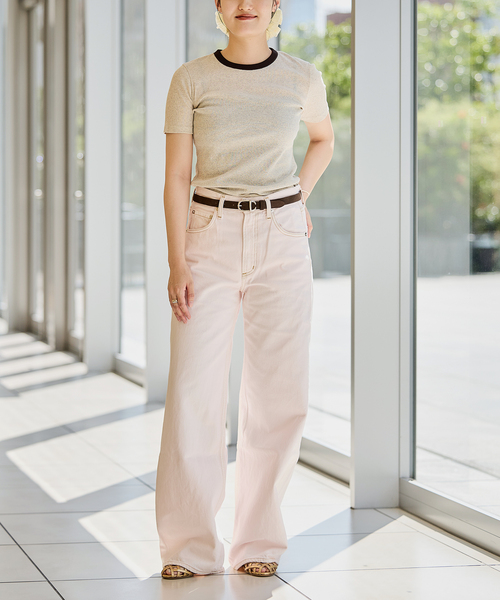 IENA LA BOUCLE(イエナラブークル)の「《追加》IENA LA BOUCLE ライトリブハーフスリーブプルオーバー2(Tシャツ/カットソー・レディース・ブラウン/オートミール/ブラック・FREE)」の13枚目の写真