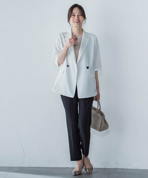 LAUTREAMONT(ロートレアモン)の「ストレスフリーペーパーヤーンニット≪手洗い可能≫(ニット/セーター・レディース・ベージュ/ホワイト/ピンク/ブラウン/ベージュ系その他/ブルー/イエロー・9号)」の17枚目の写真