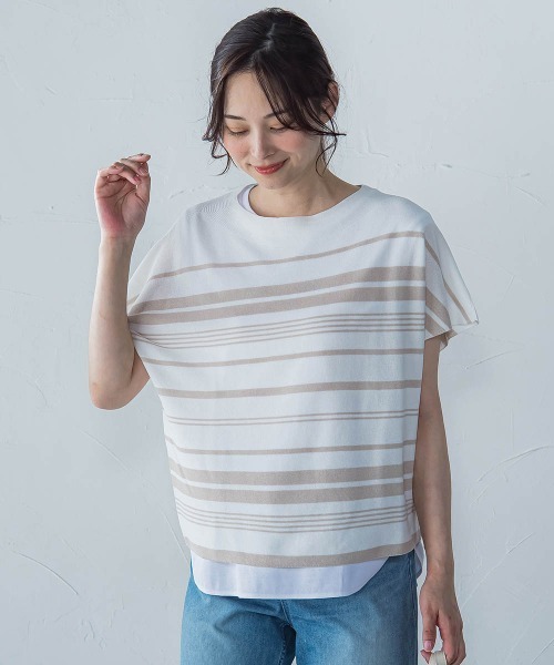 LAUTREAMONT / ロートレアモン ストレスフリーペーパーヤーンニット≪手洗い可能≫ セール】ストレスフリーペーパーヤーンニット≪手洗い可能