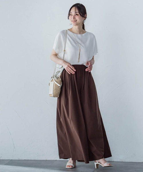 LAUTREAMONT(ロートレアモン)の「ストレスフリーペーパーヤーンニット≪手洗い可能≫(ニット/セーター・レディース・ベージュ/ホワイト/ピンク/ブラウン/ベージュ系その他/ブルー/イエロー・9号)」の13枚目の写真
