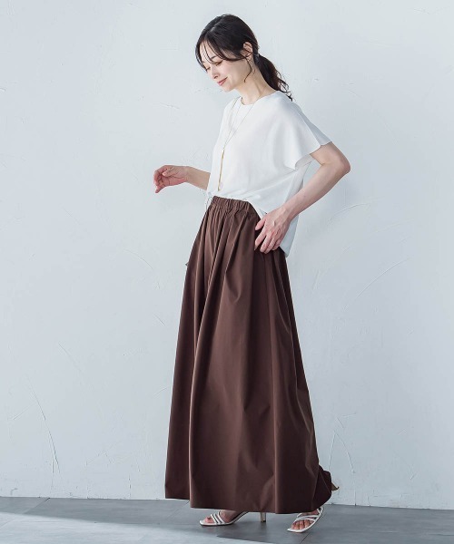 LAUTREAMONT(ロートレアモン)の「ストレスフリーペーパーヤーンニット≪手洗い可能≫(ニット/セーター・レディース・ベージュ/ホワイト/ピンク/ブラウン/ベージュ系その他/ブルー/イエロー・9号)」の14枚目の写真
