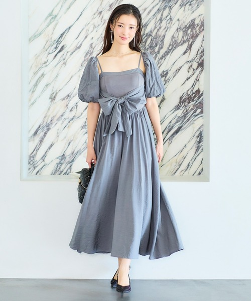 日本未入荷!!【PHASE EIGHT】パフスリーブ◇お嬢様ワンピース 背中開きパフスリーブワンピース｜ワンピース｜ワンピース
