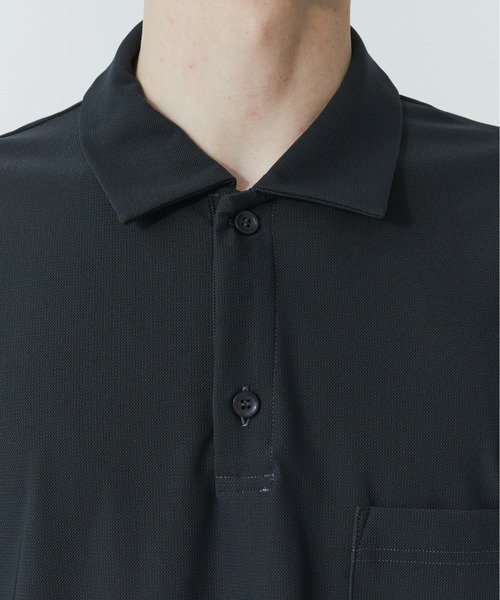PUBLIC TOKYO(パブリックトウキョウ)の「Air tool リラックスコードポロ /ウォッシャブル/夏服/ストレッチ/伸縮性/通気性/防シワ性/UVカット/セットアップ(ポロシャツ・メンズ・ブラック/カーキ/ダークグレー・1/2)」の19枚目の写真