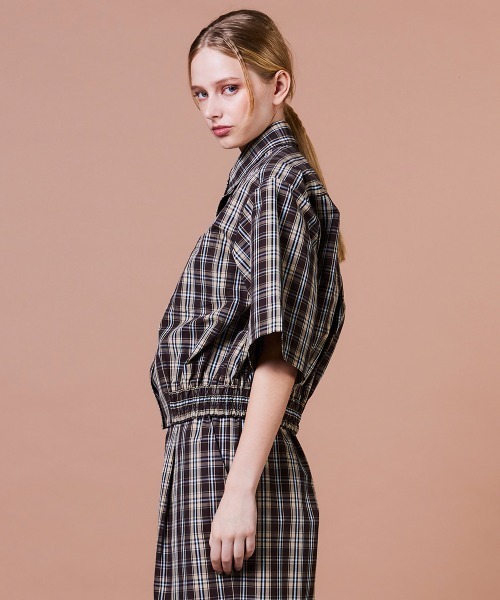 DOUBLE STANDARD CLOTHING（ダブルスタンダードクロージング）の「ハイカウントコットン チェックシャツジャケット（シャツ/ブラウス・レディース・チェック・38/36）」の6枚目の写真