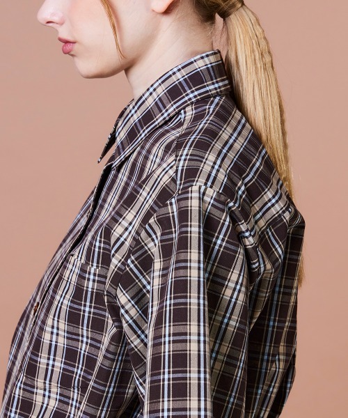 セール】ハイカウントコットン チェックシャツジャケット（シャツ