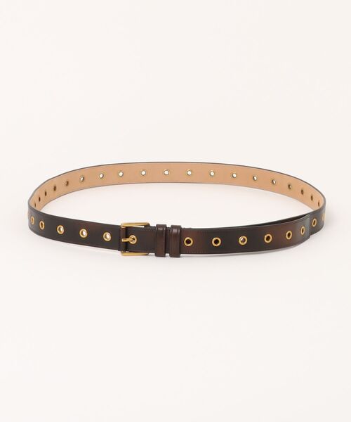 MICHAEL KORS(マイケルコース)の「ユニセックス COLBY グロメット バーニッシュ レザー ベルト(ベルト・メンズ・ブラウン系・OS)」の3枚目の写真