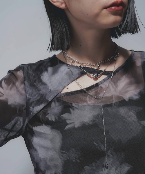 HARE（ハレ）の「ピアスチャームタレンセットネックレス(HARE)（ネックレス・レディース・シルバー/オフホワイト・FREE）」の11枚目の写真